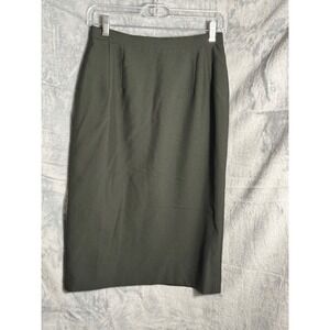 Pendleton Women's Pencil Skirt Size 6 Classic Olive Wool‎ Blend Professional
